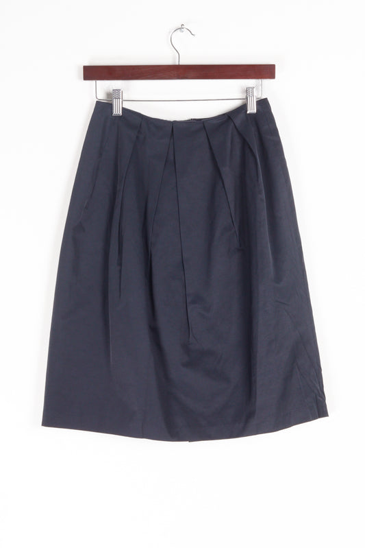 Beams Heart SS19 'Pleated Wrap' Skirt Navy (2019)