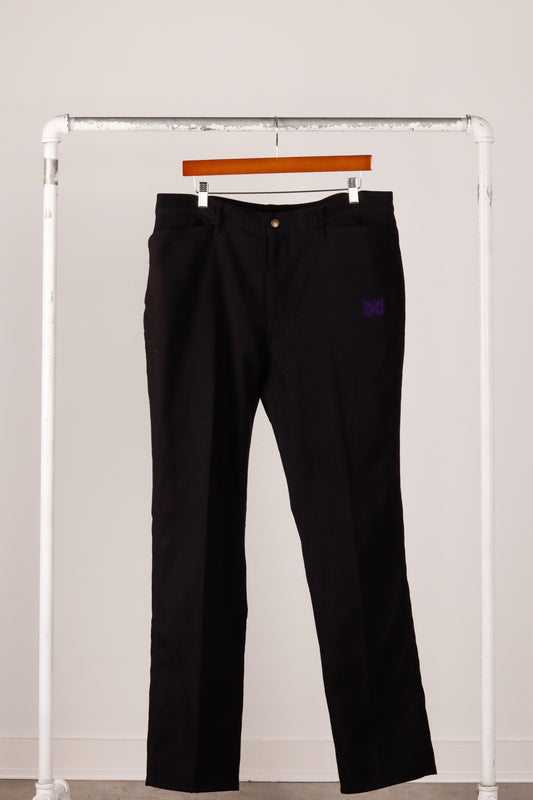 Needles FW21 'Slim Poly Twill' Jeans Black (2021)