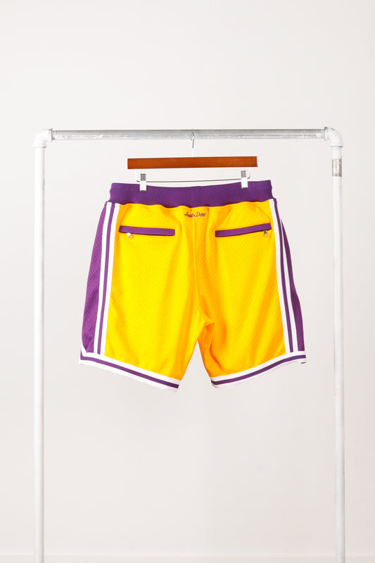 Just Don '1996-1997 Los Angeles Lakers Embroidered Home' Basketball Shorts