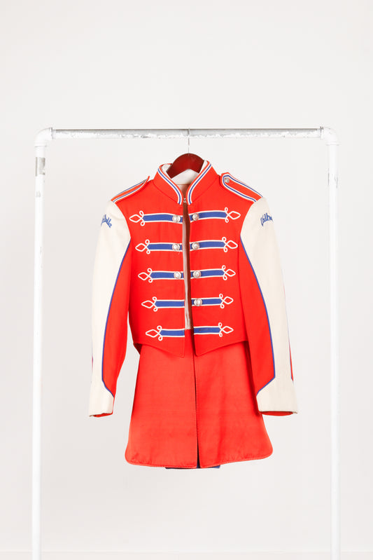 Vintage 80's Nicsinger 'Valhalla High School CA' Marching Band Jacket Orange