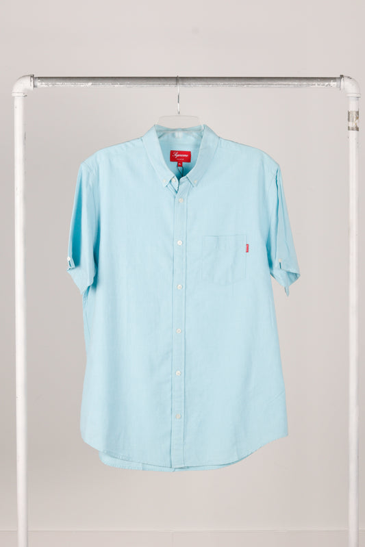 Supreme SS16 'Lightweight S/S Oxford' Shirt Blue (2016)