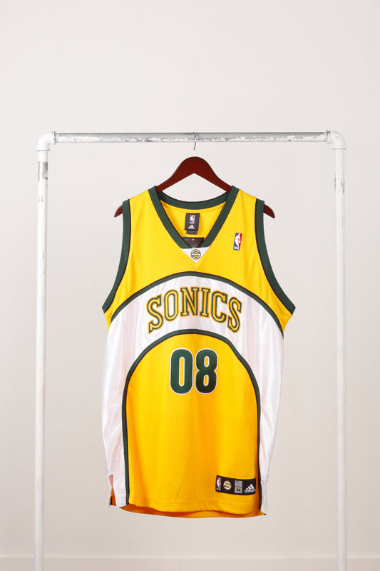 Vintage 2008 adidas Seattle Supersonics 'Kanye West' Alternate Jersey Yellow