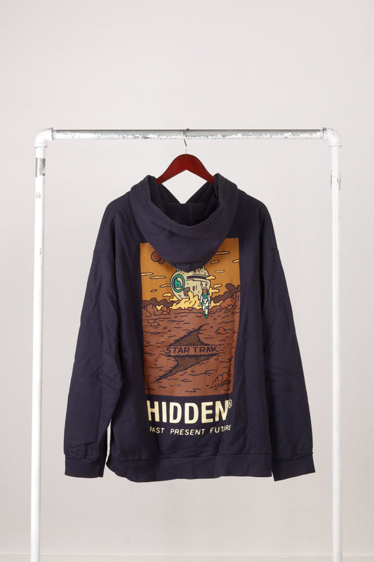 Hidden NY x Star Trak SS21 'Landing' Hooded Sweatshirt Navy (2021)