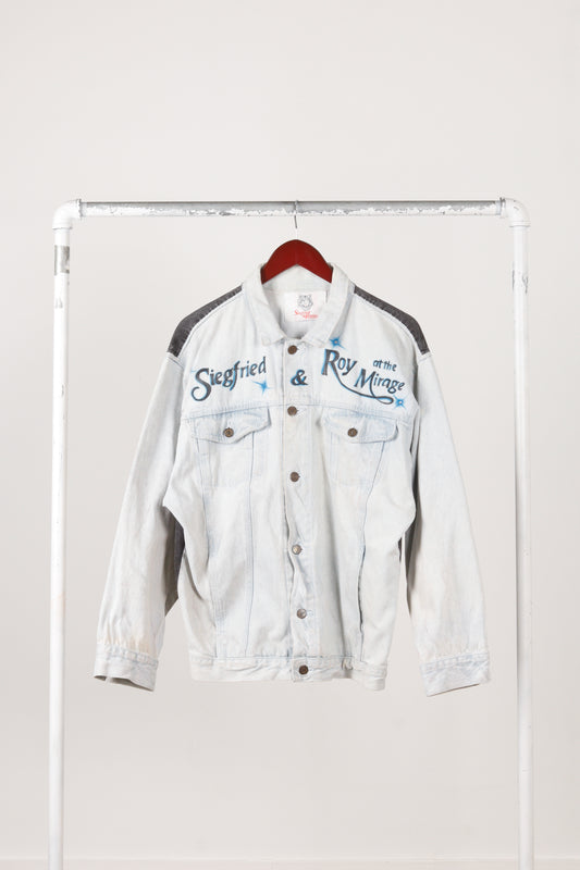 Vintage 1994 Siegfried & Roy 'At The Mirage Tiger Airbrush Graphic' Denim Jacket