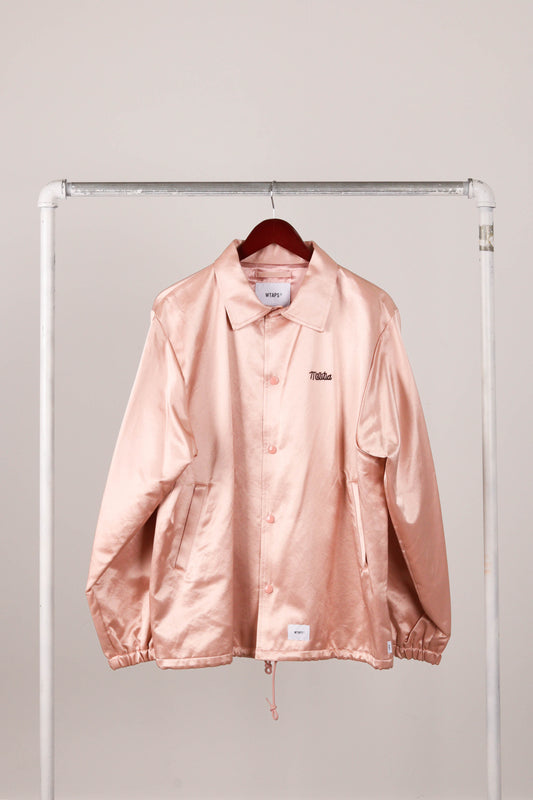 WTAPS SS19 'Greasers Satin Raco 02' Coach Jacket Pink (2019)
