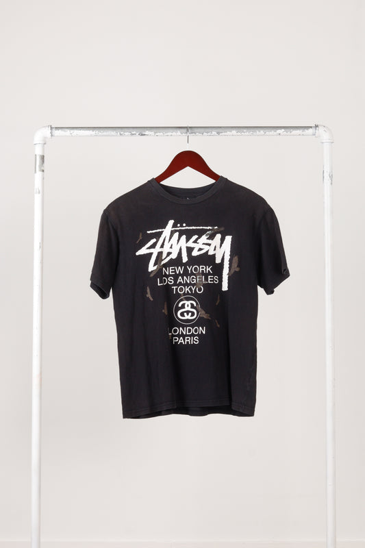 Stüssy SS18 'Birds World Tour Logo' Tee Black (2018)