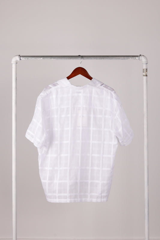 Bode SS23 'Tonal Plaid' S/S Shirt White (2023)