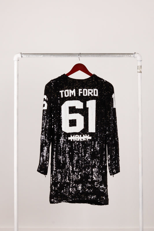 Tom Ford AW14 Runway 'Sequin No. 61 Jersey' Dress Black (2014)