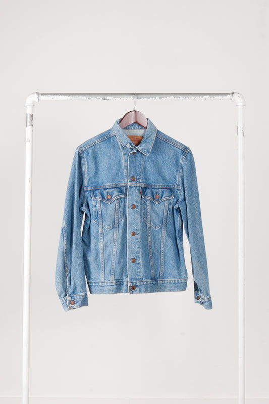 Vintage 80's Levi's 'Orange Tab Type III' Denim Trucker Jacket Mid Wash