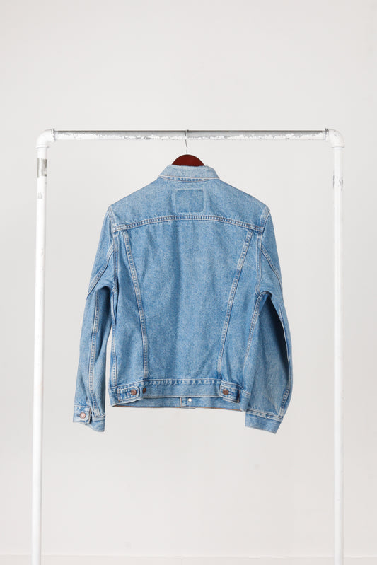 Vintage 80's Levi's 'Orange Tab Type III' Denim Trucker Jacket Mid Wash