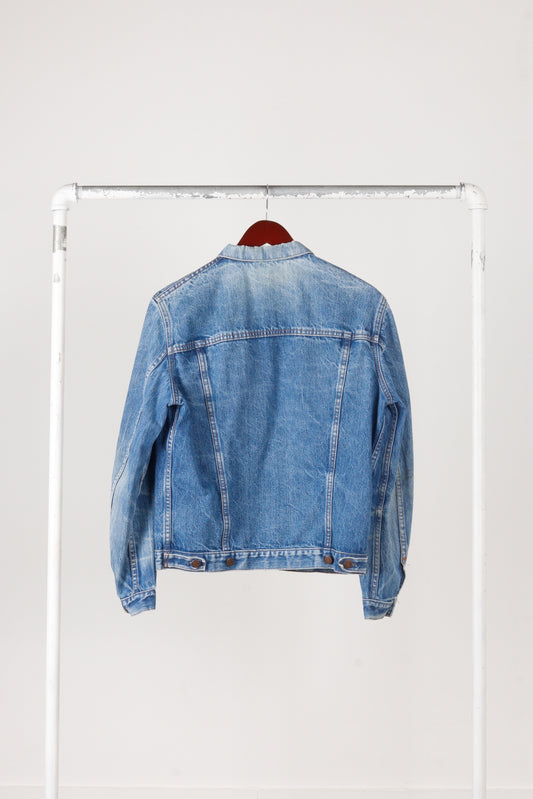 Vintage 80's Levi's 'Red Tab Type III' Denim Trucker Jacket Mid Wash
