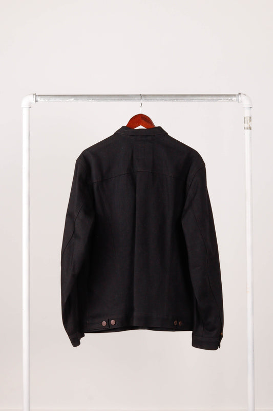 Supreme x Levis FW12 'Selvedge Denim' Leopard Trucker Jacket Black (2012)