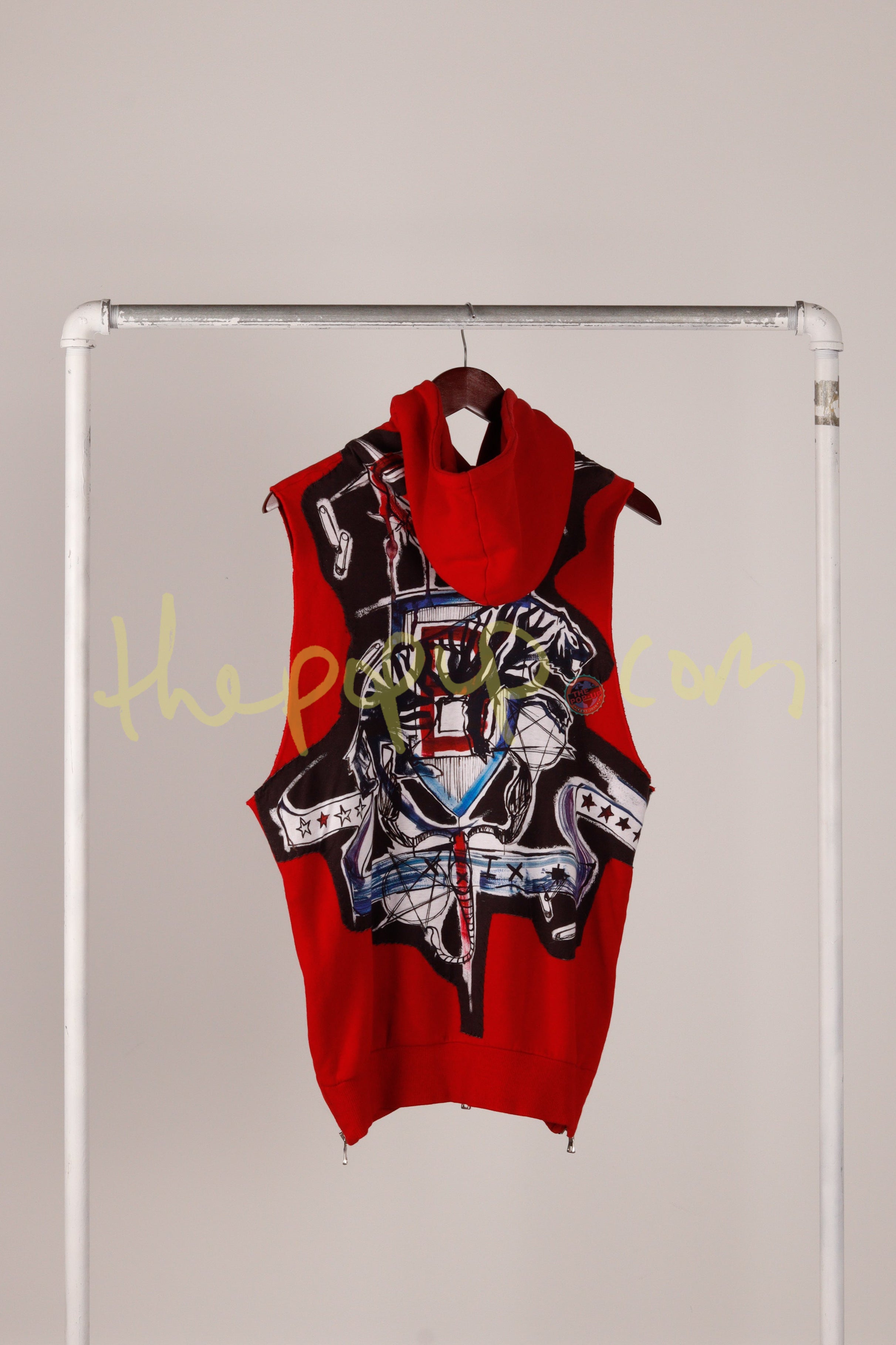 Balmain sleeveless hoodie hotsell