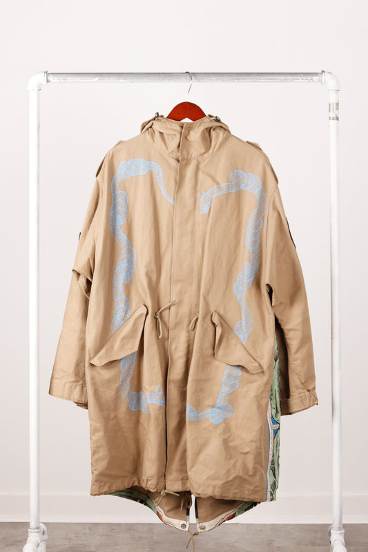 Givenchy FW19 Runway 'Icarus & Sun Mythology Printed' Parka Jacket (2019)