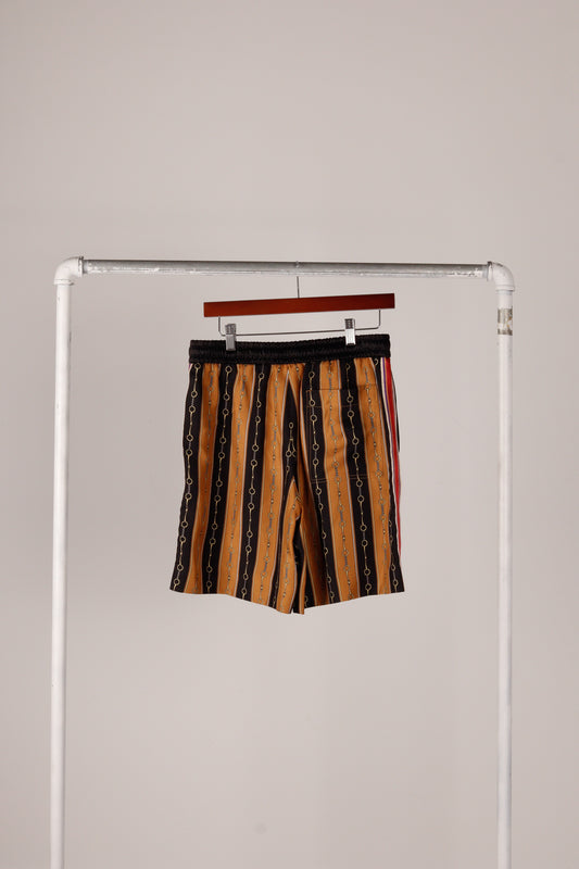 Gucci SS18 'Horsebit Print' Silk Acetate Shorts (2018)