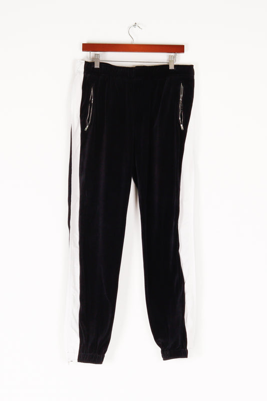 Tim Coppens 'Side Zipper Striped Velour' Track Pants Black