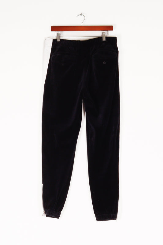 Tim Coppens 'Side Zipper Striped Velour' Track Pants Black