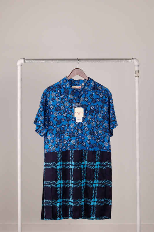 Marni x Uniqlo SS22 'S/S Pleated Dress' Blue (2022)