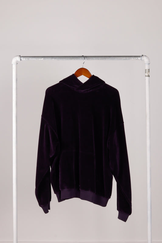 Haider Ackerman FW15 'Velvet' Hooded Sweatshirt Purple (2015)