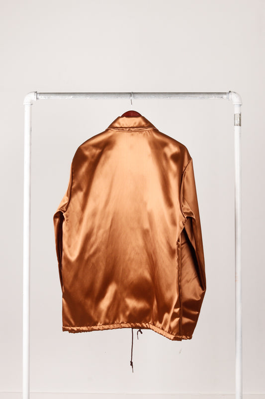 Ebbets Field Flannels 'Satin Coach' Bomber Jacket Brown