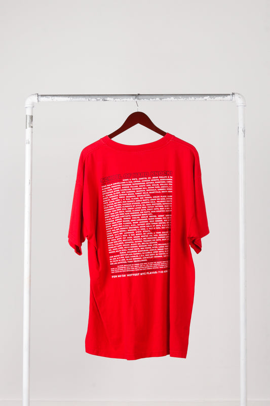 Vintage 1998 School of Hard Knocks 'Queens Signature Limited Series' T-Shirt Red