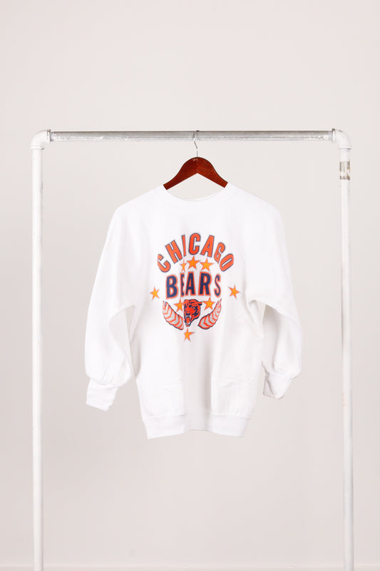 Vintage 90's Chicago Bears 'Crest Logo' Crewneck White