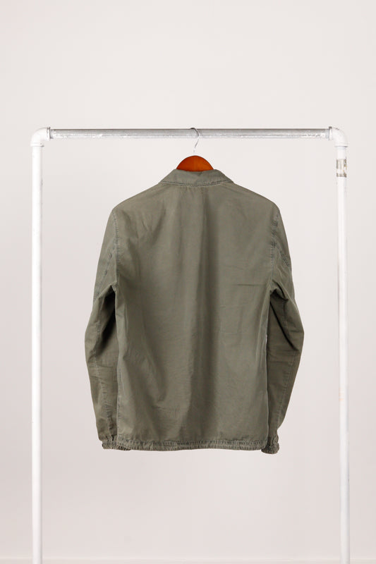 Stone Island FW21 'Zip Pocket Garment Dyed' Overshirt Olive (2021)