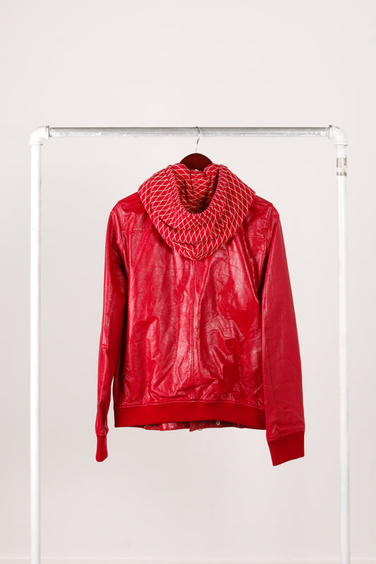 UNDERCOVER SS08 'Summer Madness' Hooded Leather Jacket Red (2008)