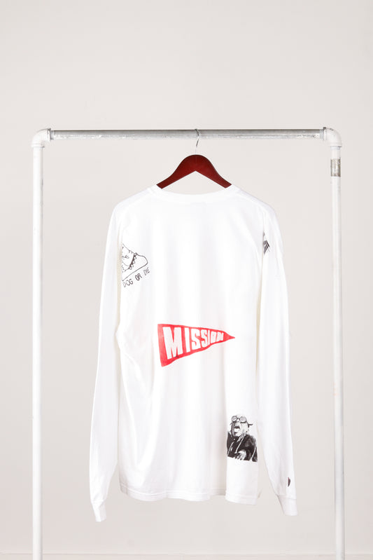 Jacob Rochester x Infinite Archives 'Mission' College L/S T-Shirt White