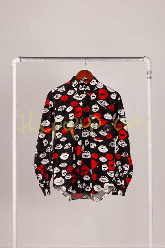 Comme des Garçons BLACK AW14 'Lips Print' Shirt (2014)