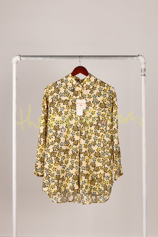 Marni x Uniqlo SS22 'Oversized Flower' Shirt Yellow (2022)