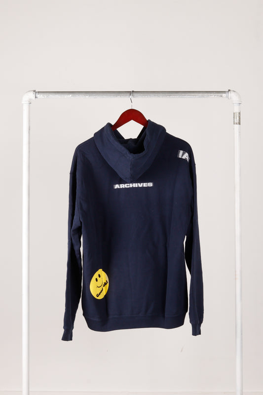 Sayre Gomez x Infinite Archives SS21 'Smiley' Hooded Sweatshirt Navy (2021)