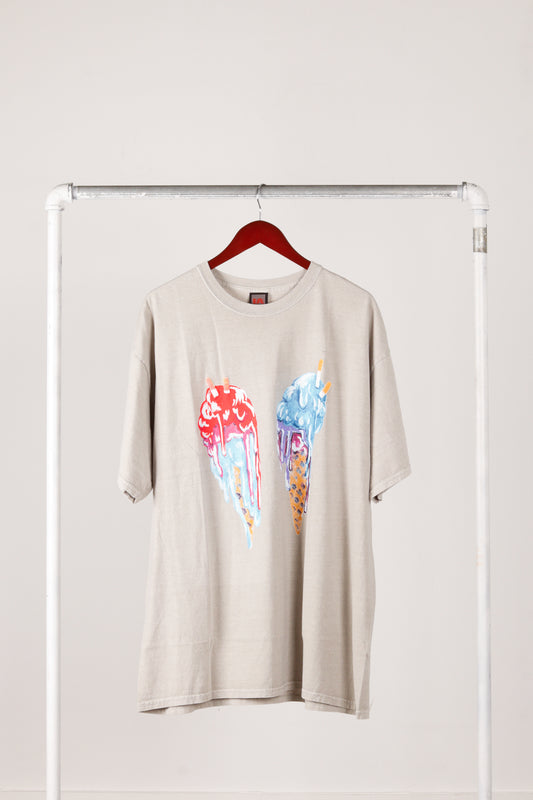 Infinite Archives x Ice Cream FW22 'Double Cream' T-Shirt Grey (2022)