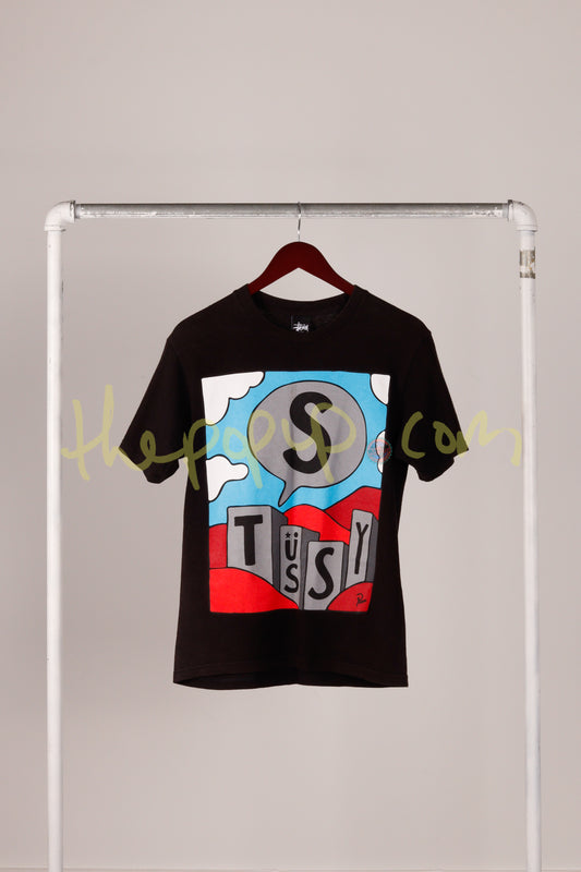 Stüssy x Parra SS12 'Artist Series Skyline' Tee Black (2012)
