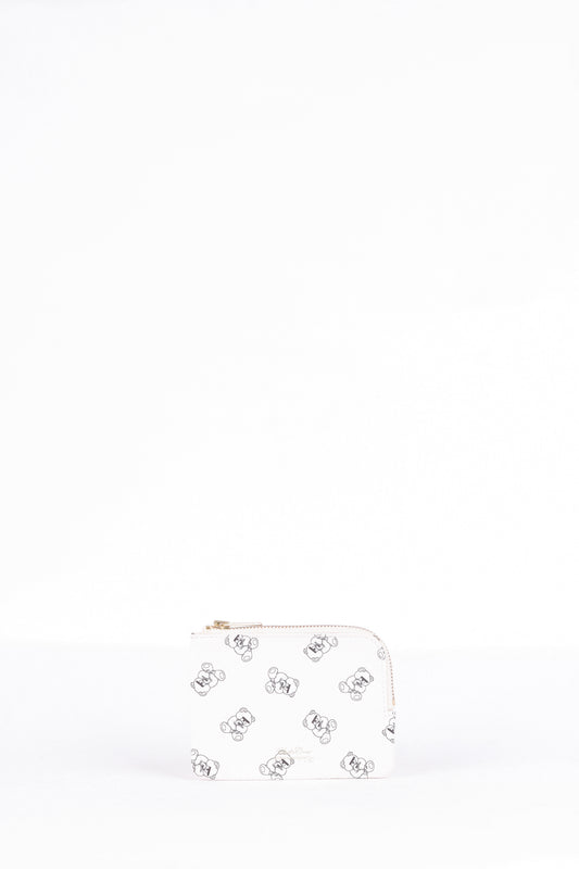 UNDERCOVER FW20 'UBEAR Faux Leather' Zip Up Wallet White (2020)