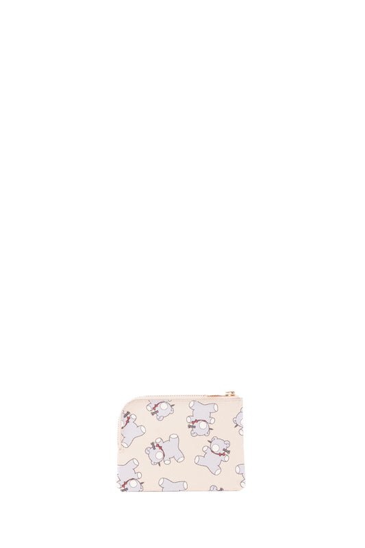 UNDERCOVER FW20 'UBEAR Faux Leather' Zip Up Wallet Beige(2020)