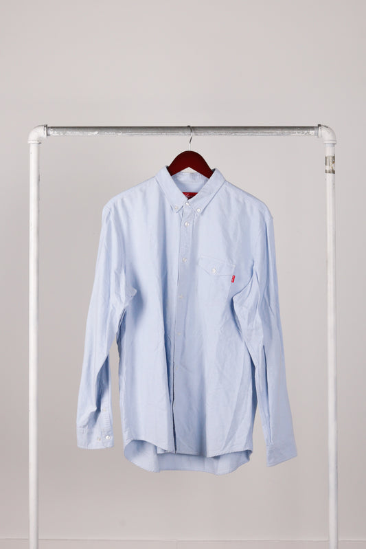 Supreme FW10 'Lightweight Utility' Oxford Shirt Light Blue (2010)