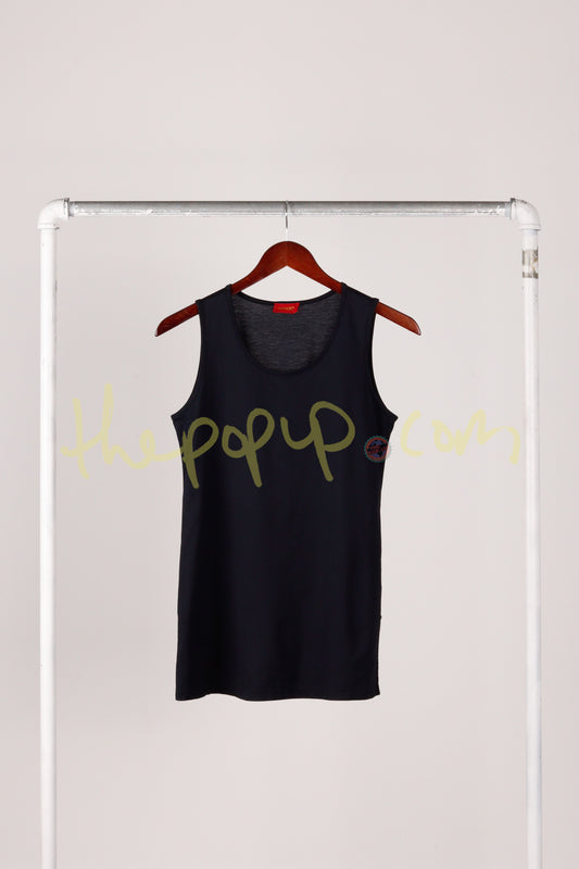 90's Kenzo 'Polyamide' Tank Top Black