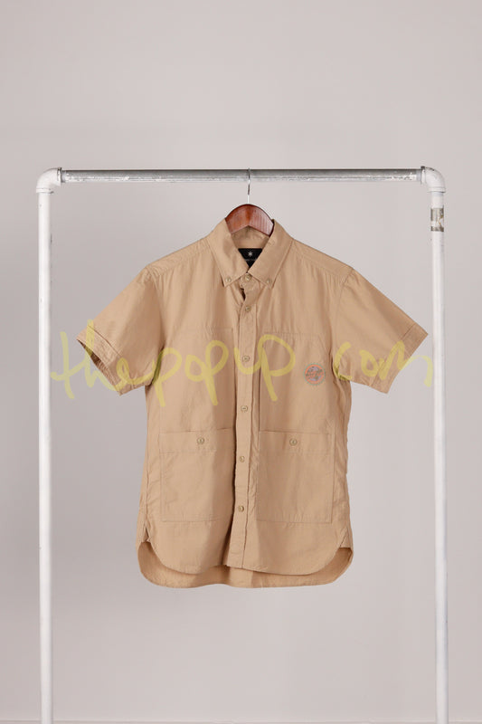 Snow Peak SS18 'Multi Pocket' S/S Oxford Shirt Beige (2018)