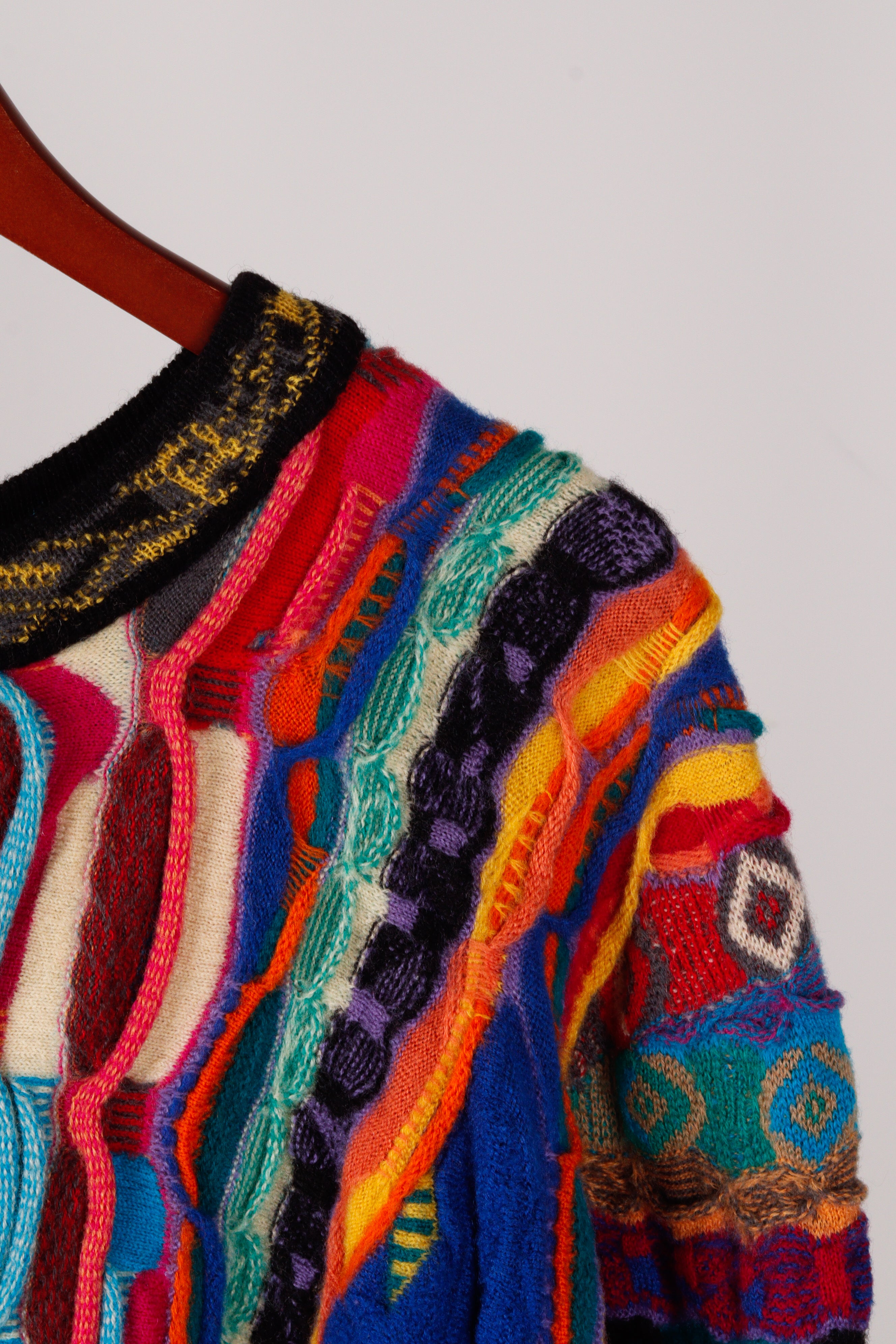 Vintage 90's Coogi 'Multi Pattern' Knit Sweater Multi thepopup.com Vintage 90's Coogi 'Multi Pattern' Knit Sweater Multi thepopup.com
