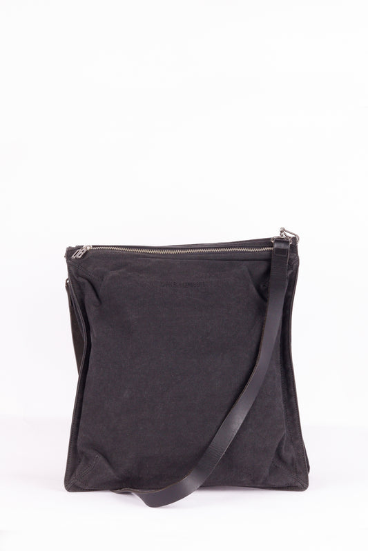 Dirk Bikkembergs 'Denim Fold' Messenger Bag Black