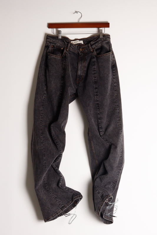 Y/ Project SS24 'Black Wire' Unisex Denim Jeans Black (2024)