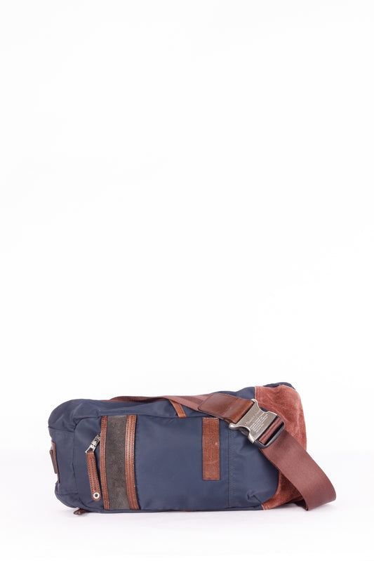 Master Piece FW19 'Density' Shoulder Bag Navy Brown (2019)