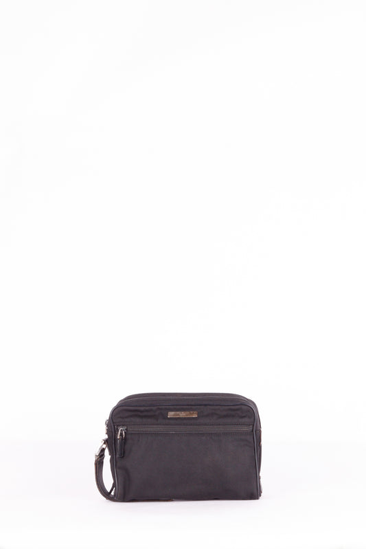 Gucci 'Nylon Leather Multi Zipper' Clutch Black