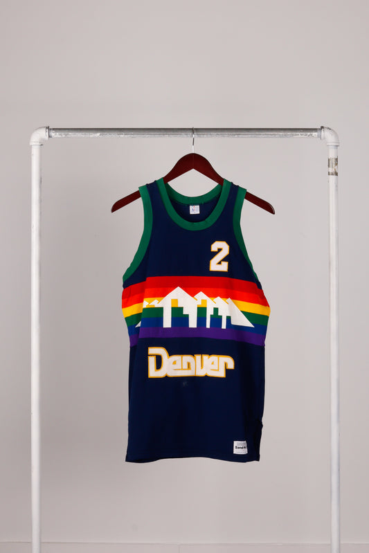 Vintage 1982-83 Sand Knit 'Alex English Denver Nuggets Away' Replica Jersey