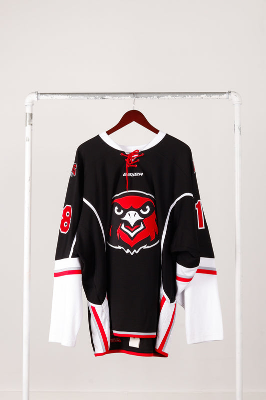 2013 Bauer 'Pinecrest Hawks #18 Player' Hockey Jersey Black
