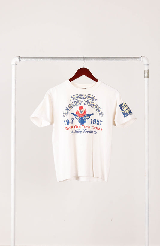 The Real McCoys 'Taylor Lariat Trophy' Tee White