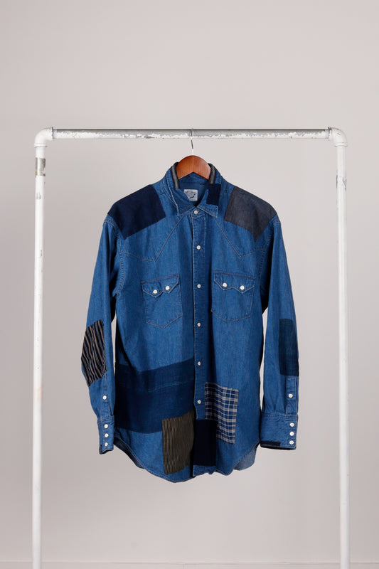 OrSlow x Canoe Club FW23 'Vintage Boro Western' Shirt Indigo (2023)