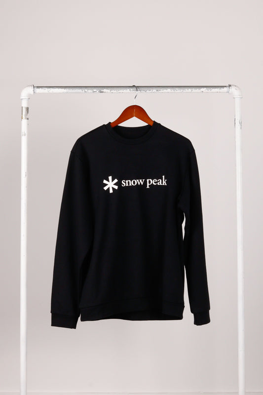 Snow Peak SS21 'Spellout Logo' Crewneck Sweatshirt Black (2021)
