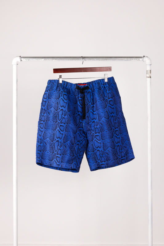 Supreme SS12 'Snake' Belted Shorts Blue (2012)